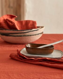 serviette nydel chanvre et coton bio terracotta