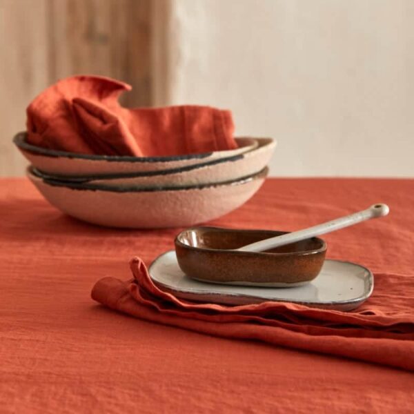 serviette nydel chanvre et coton bio terracotta