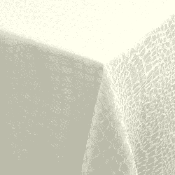 nappe croco damasée polyester écrue