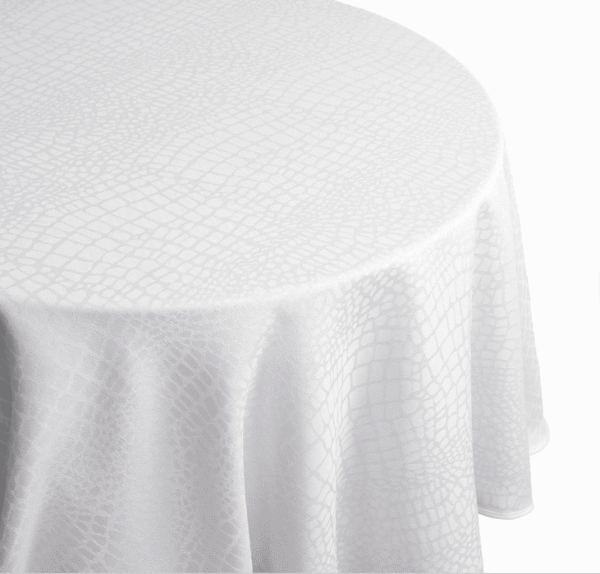 nappe croco ronde blanc