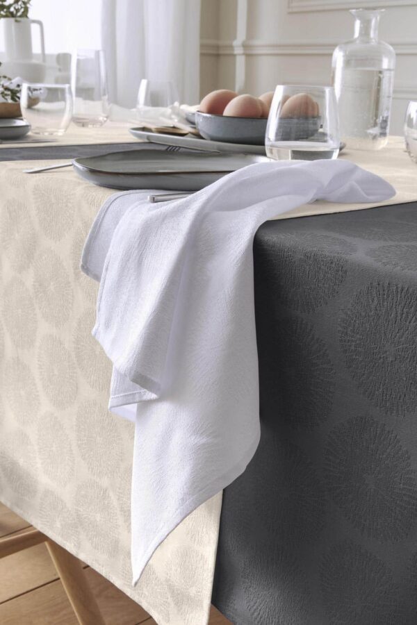 nappe damassée motif sphère 4 couleurs