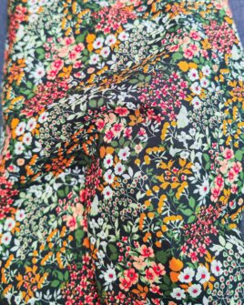 tissu coton poppy fleur japonaise