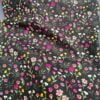 tissu coton poppy fleuri fuchsia fond noir