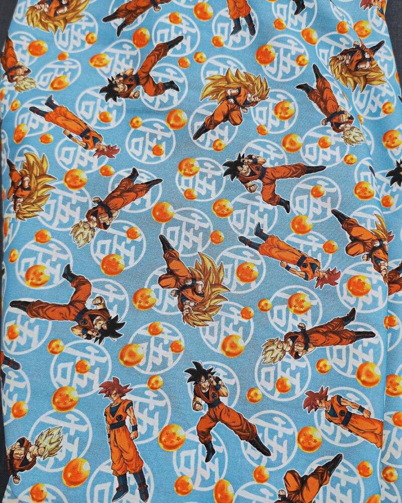 tissu coton sangoku bleu ciel dragon ball super