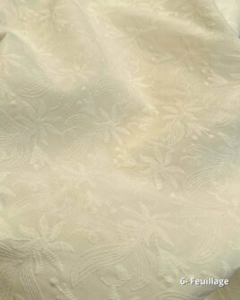 tissus cotons broderie anglaise feuillage oeko-tex