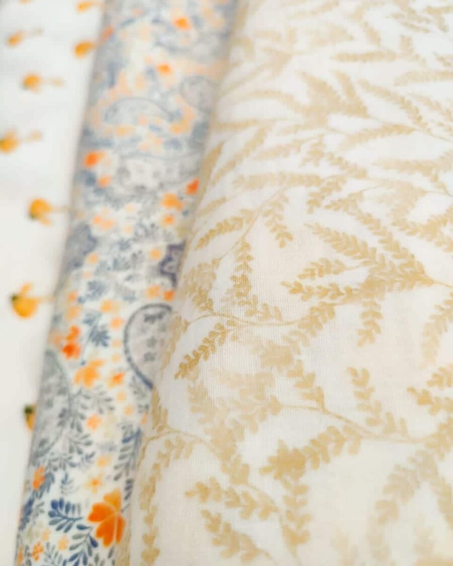 double gaze poppy small flower beige bio gots