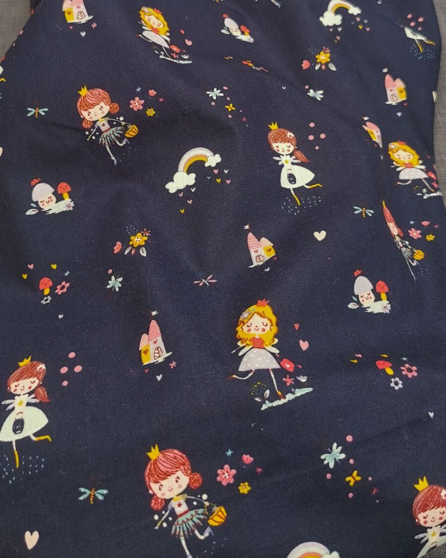 tissu coton princesse bleu marine poppy fabrics