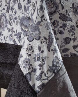 nappe indi gris taffetas froissés
