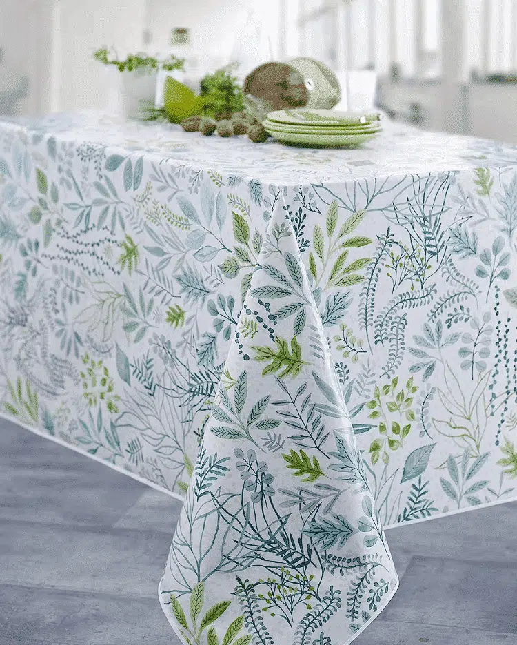 nappe toile cirée laurier vert