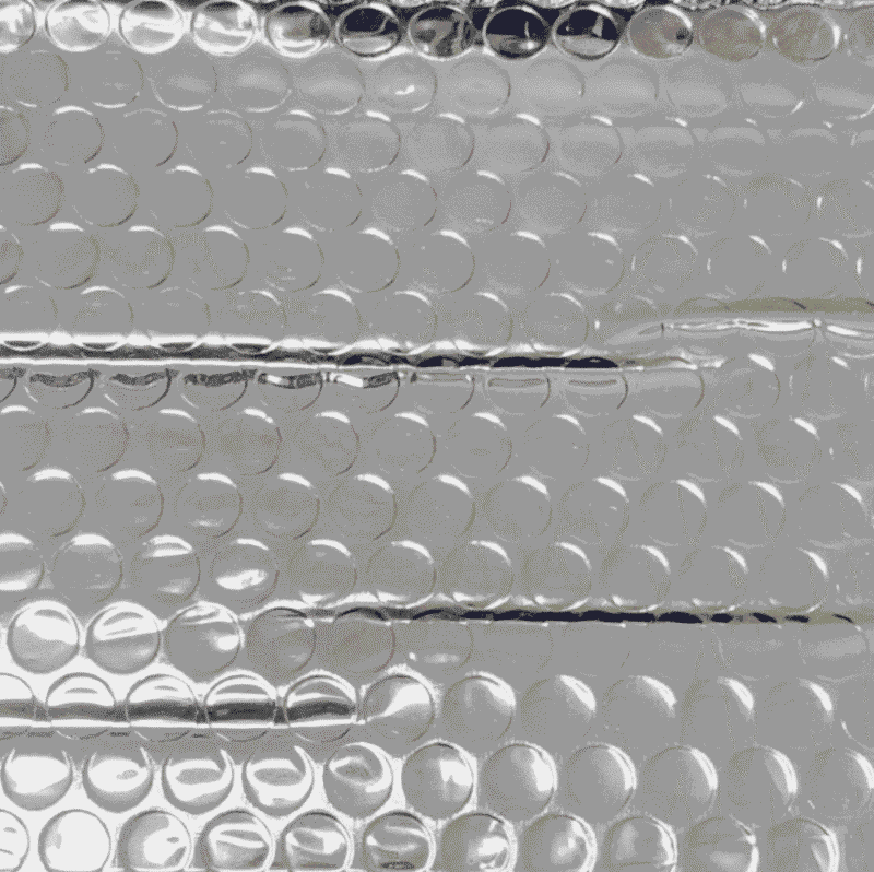 isolant thermique à buille au mètre argent
