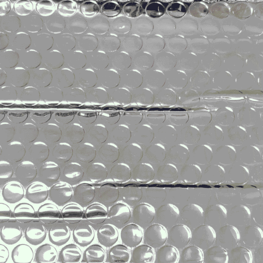 isolant thermique à buille au mètre argent