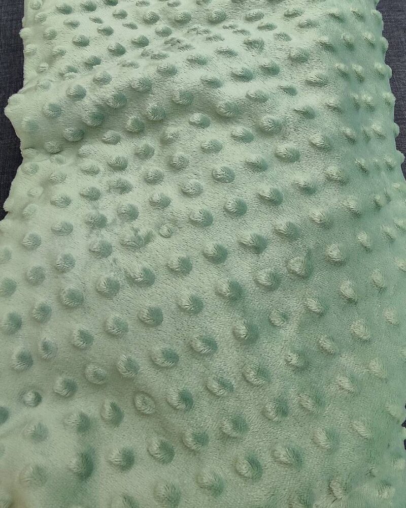 tissu minky vert romarin doudou