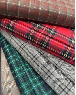 tissu tartan écossais et prince de galles oeko-tex 2