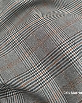 tissu tartan écossais gris marron