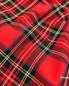 tissu tartan écossais rouge