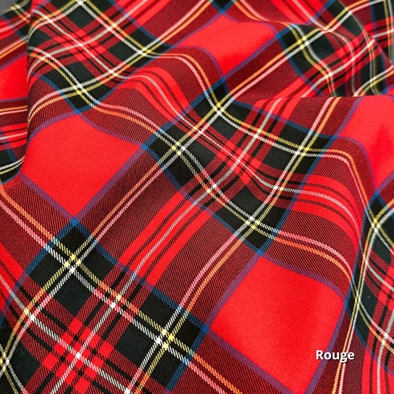 tissu tartan écossais rouge
