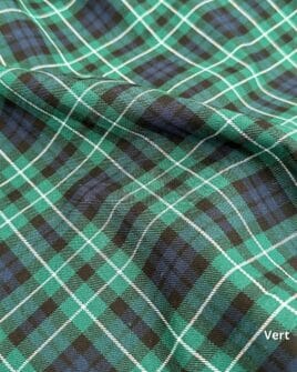 tissu tartan écossais vert