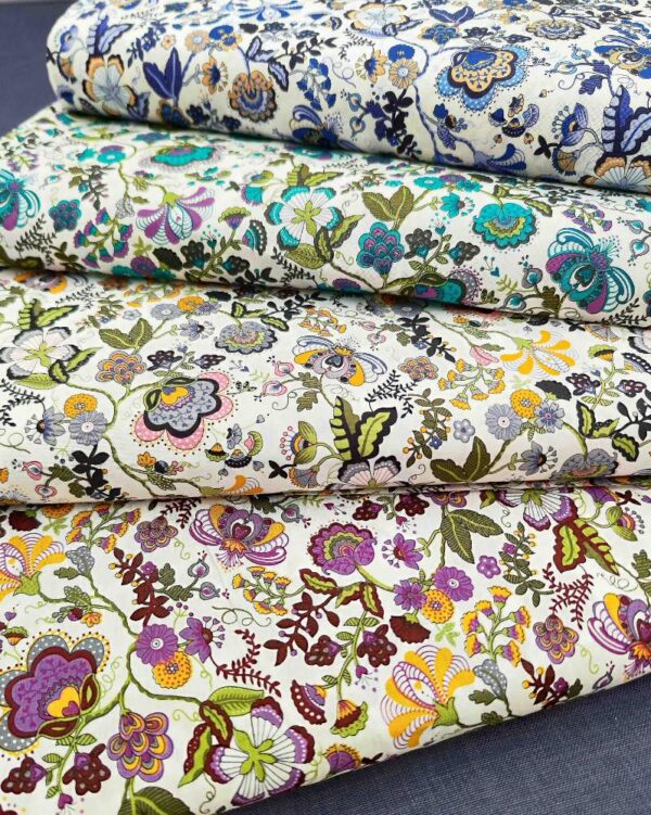 tissus cotons premium grandes fleurs