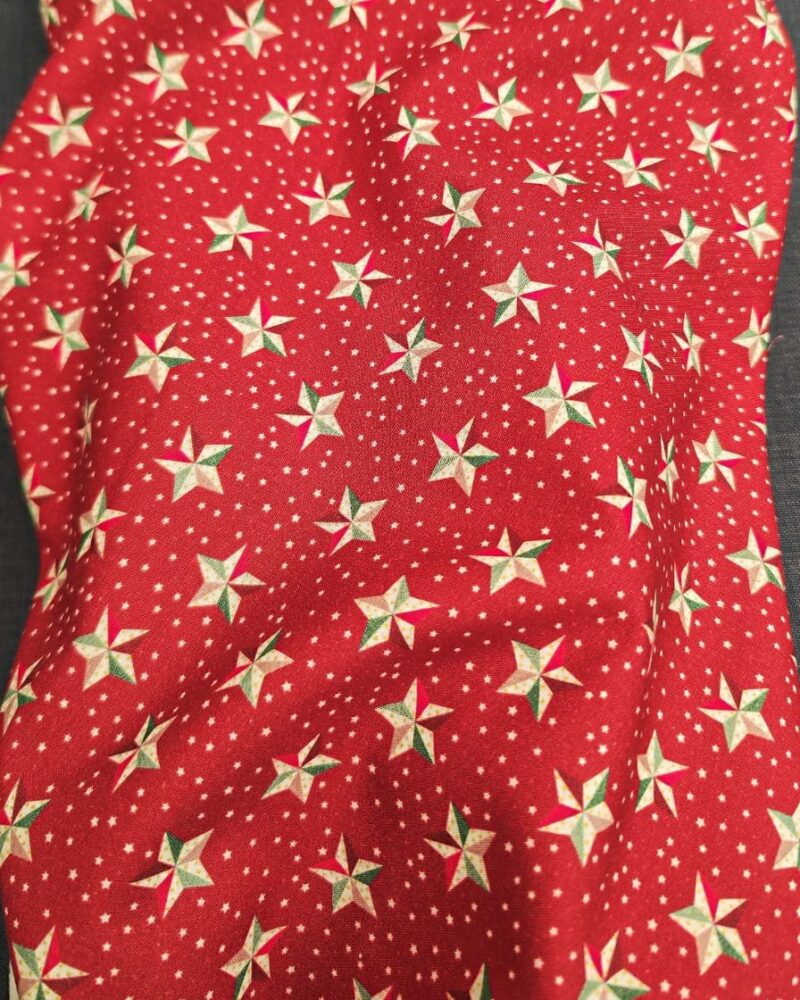 coton étoile de noël rouge