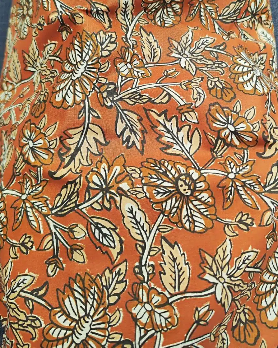 tissu coton keraza camel