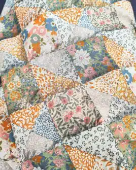 tissu coton imprimé patchwork fleuri