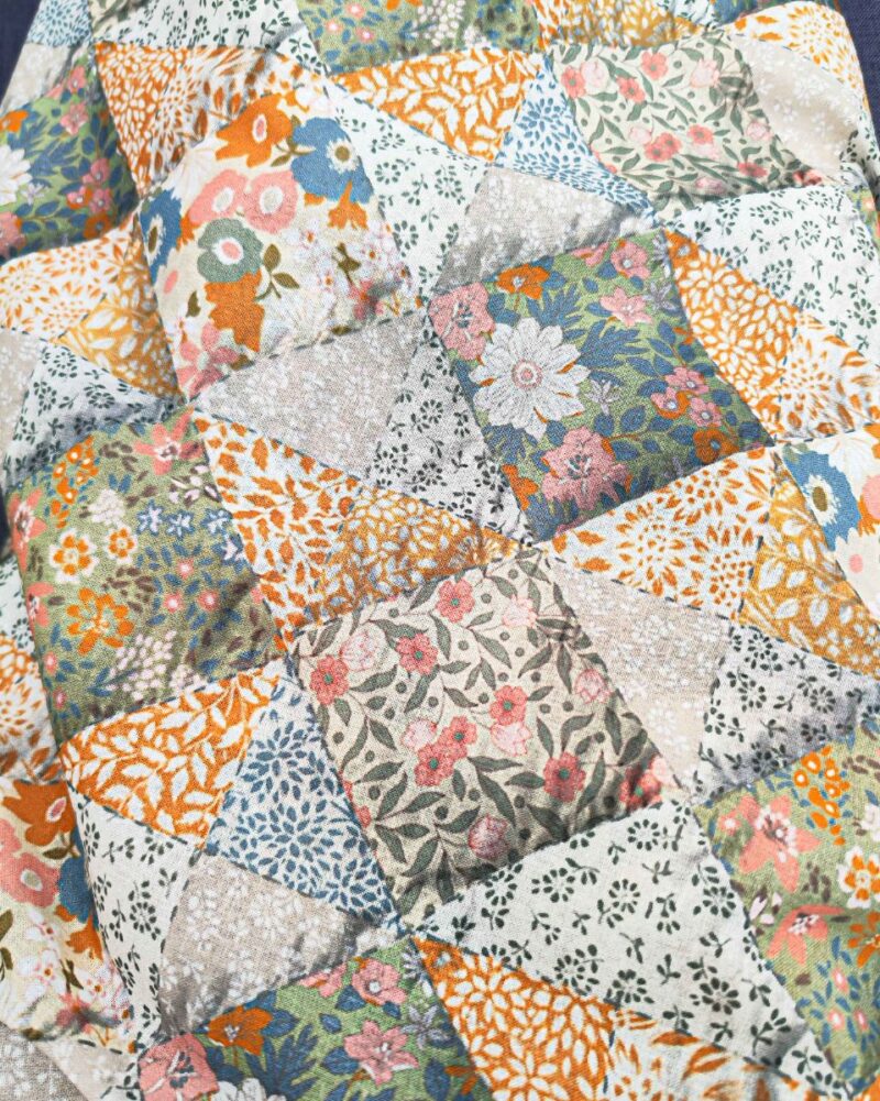 tissu coton imprimé patchwork fleuri