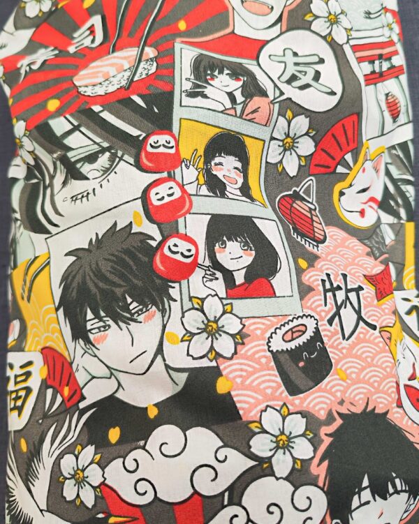 tissu coton manga japonais
