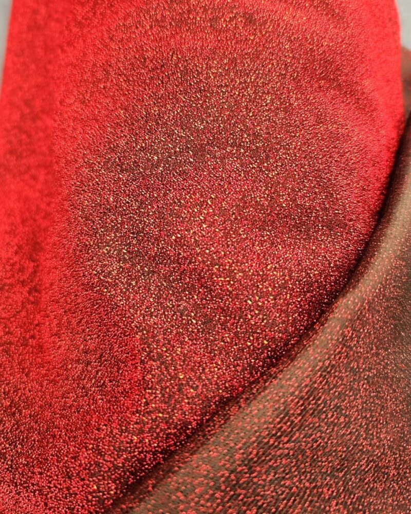 tissu maille stretch rouge verso