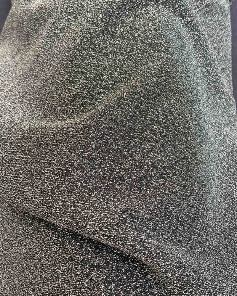 tissu maille stretch argent