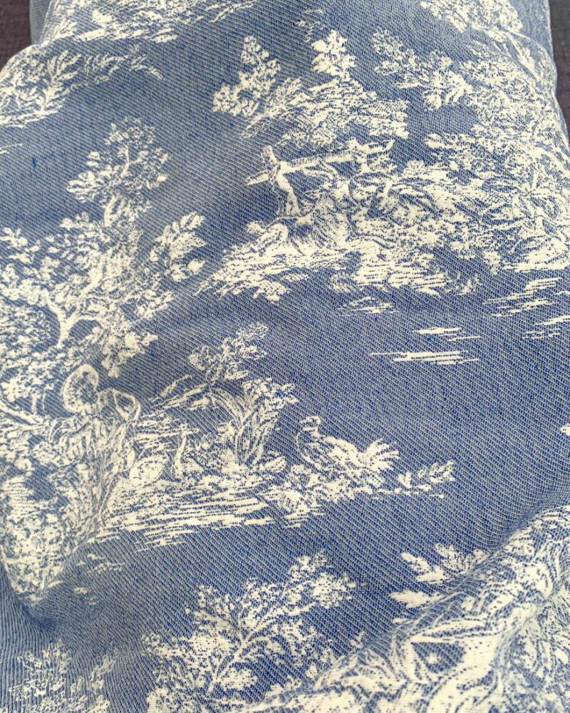toile de jouy colline bleu verso