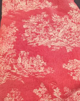 toile de jouy colline rose verso