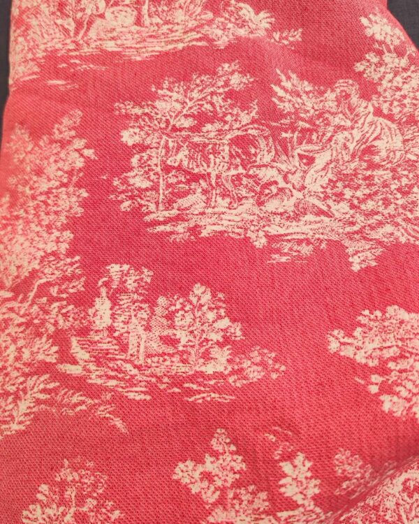 toile de jouy colline rose verso