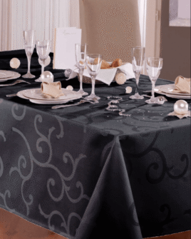 nappe damassé enduite madigan anthracite