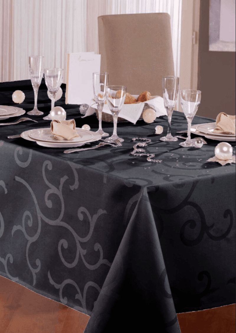 nappe damassé enduite madigan anthracite