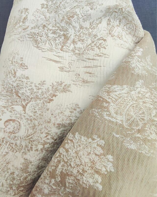 toile de jouy sable colline oeko-tex