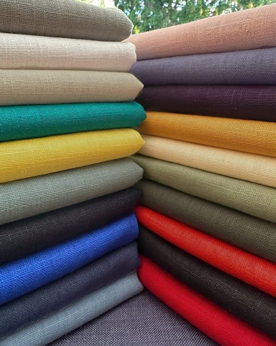 tissu lin lavé 20 coloris oeko tex