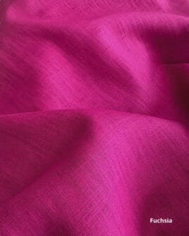 tissu lin lavé coloris fuchsia