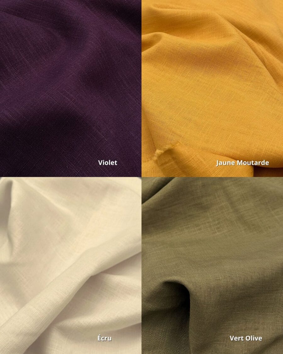 tissu 100% lin lavé