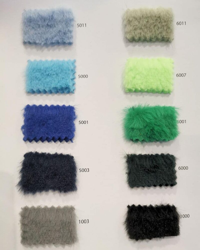 nuancier tissu fausse fourrure poil court uni