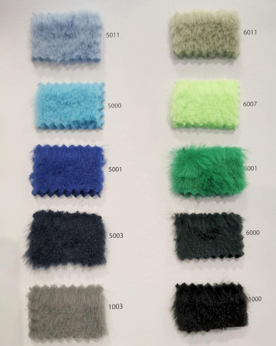 nuancier tissu fausse fourrure poil court uni