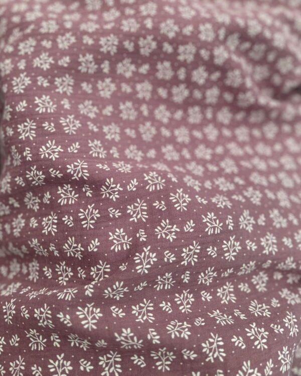 Boîte à couture Frou Frou Tissu fleuri - Bordeaux Glamour