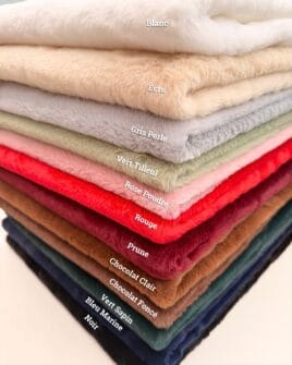 tissu fausse fourrure poil court uni oeko-tex