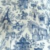 tissu demi natté coton paris bleu