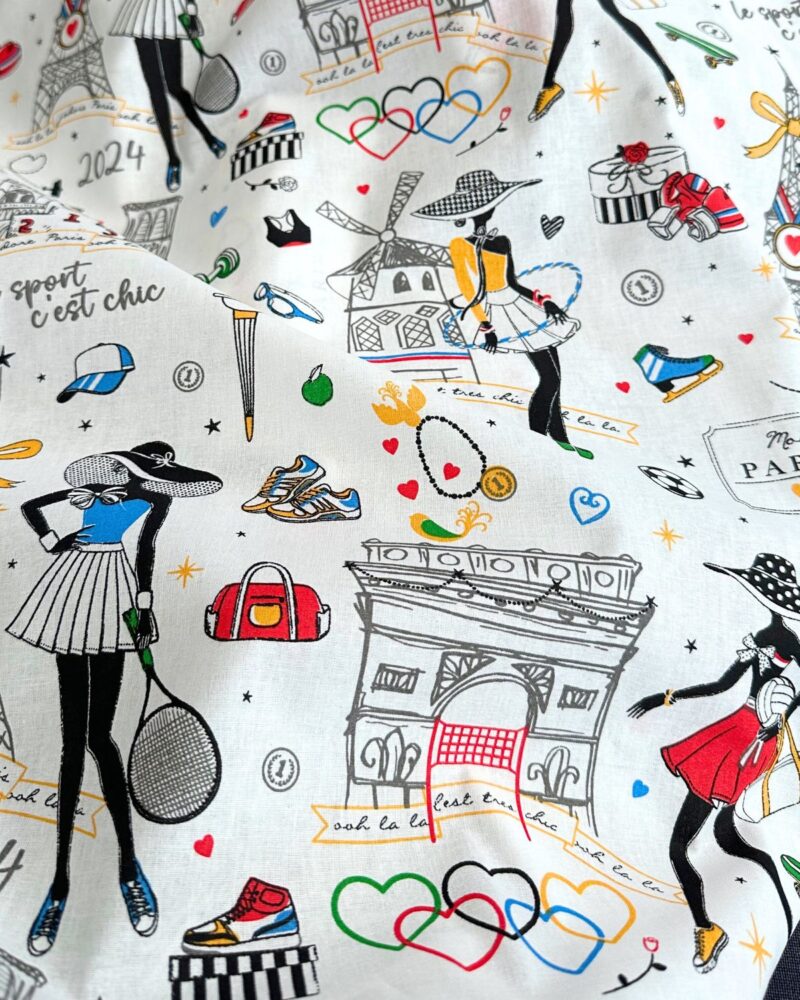 tissu coton moi paris jeux olympiques 2024