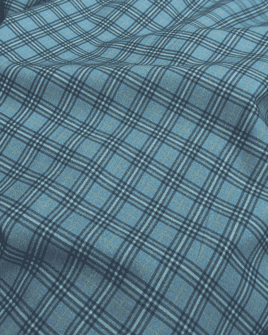 tissu coton bio imprimé tartan bleu