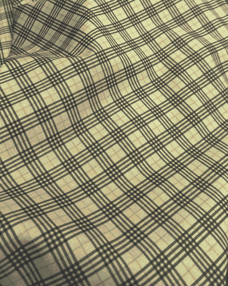 tissu coton bio imprimé tartan vert
