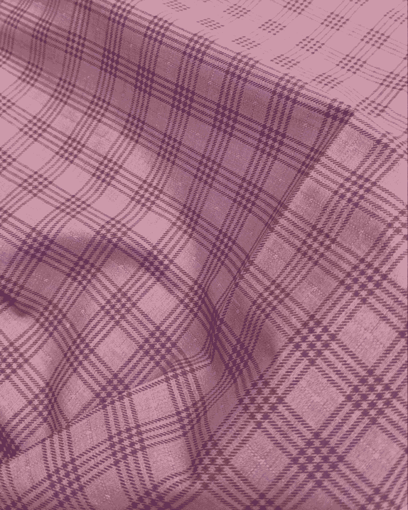 tissu coton bio imprimé tartan violet