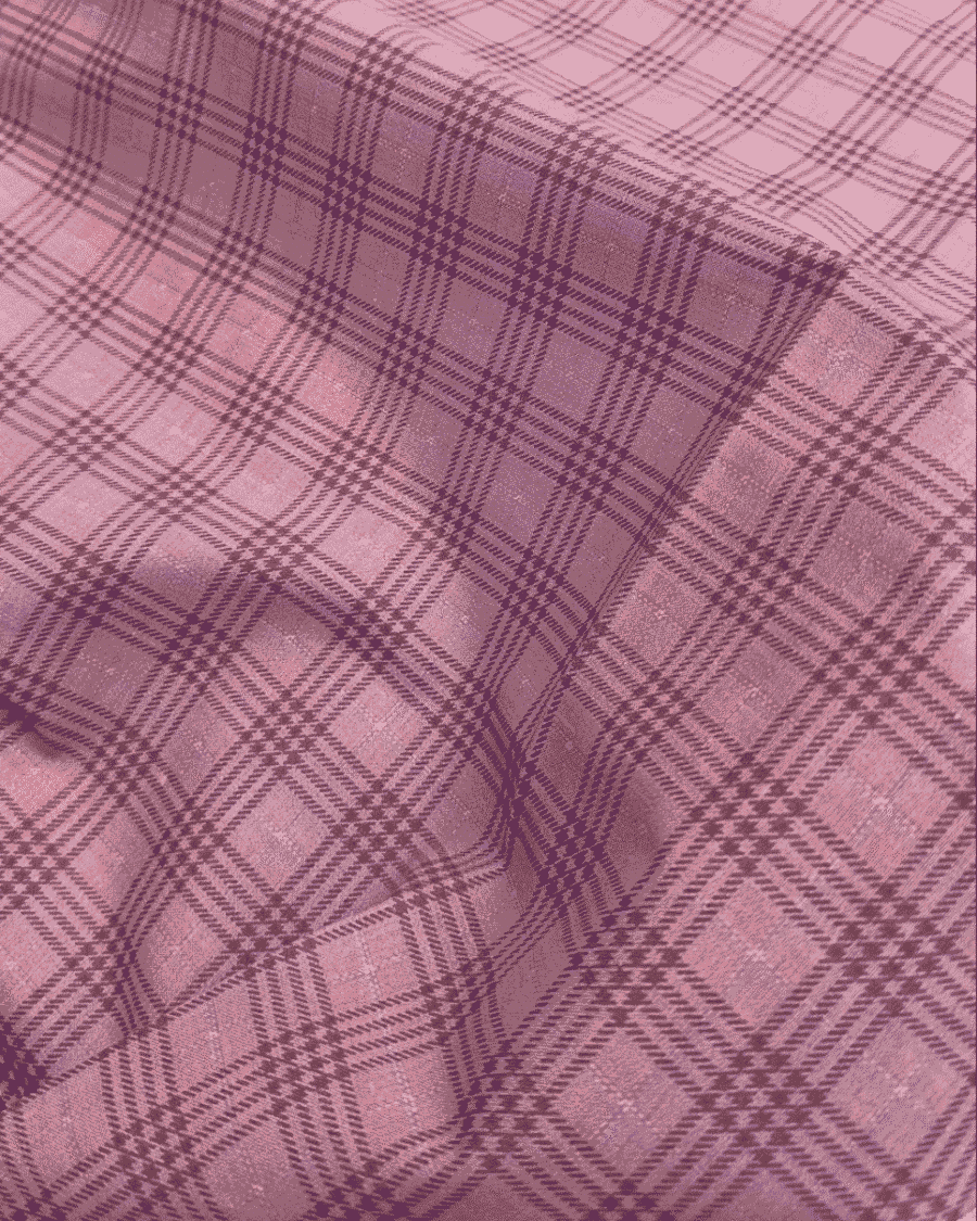 tissu coton bio imprimé tartan violet