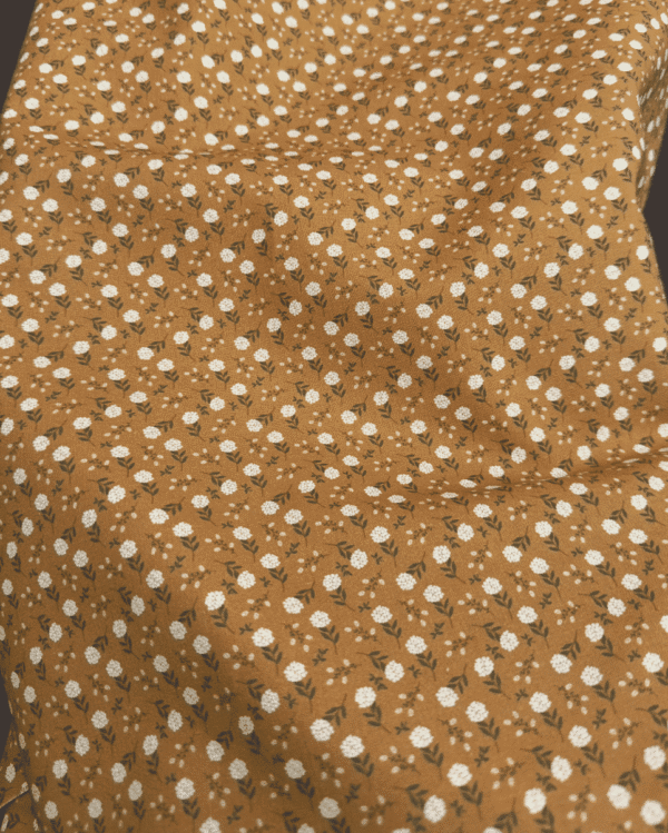 tissu coton bio pissenlit camel