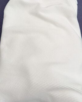 tissu jersey de coton côtelé blanc